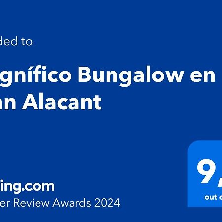 Magnifico Bungalow En Gran Alacant Lägenhet Exteriör bild